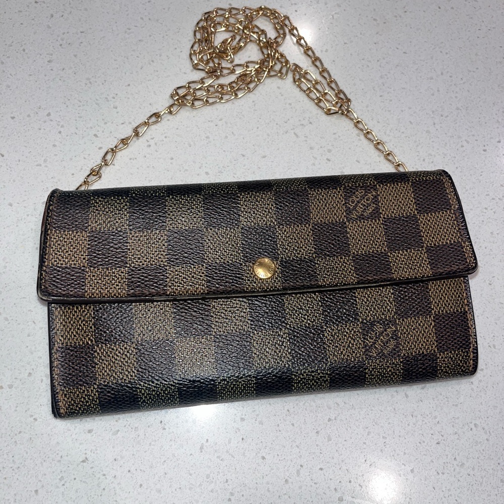 Checkered Brown Designer Chain Bag Vintage year 06